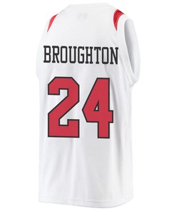 Tyler Broughton 24 San Diego State Aztecs 2023 Basketball Jersey- Men White