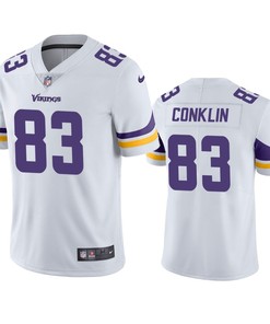 Tyler Conklin 83 Minnesota Vikings White Vapor Limited Jersey
