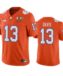Tyler Davis Clemson Tigers 2020 National Championship Orange Jersey