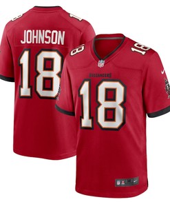 Tyler Johnson 18 Tampa Bay Buccaneers Home Game Player Jersey - Red