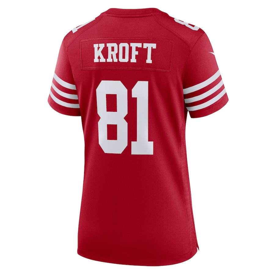 Tyler Kroft San Francisco 49ers Women's Game Player Jersey - Scarlet