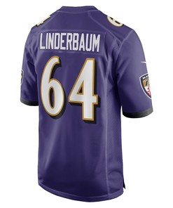 Tyler Linderbaum 64 Baltimore Ravens 2022 Draft First Round Pick Game Jersey In Purple