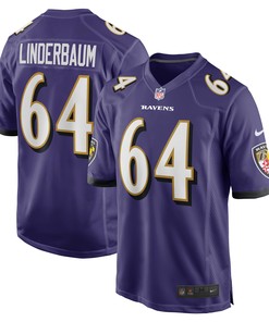 Tyler Linderbaum Baltimore Ravens 2022 Nfl Draft First Round Pick Game Jersey - Purple