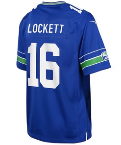 Tyler Lockett 16 Seahawks Throwback Game Youth Jersey - Royal