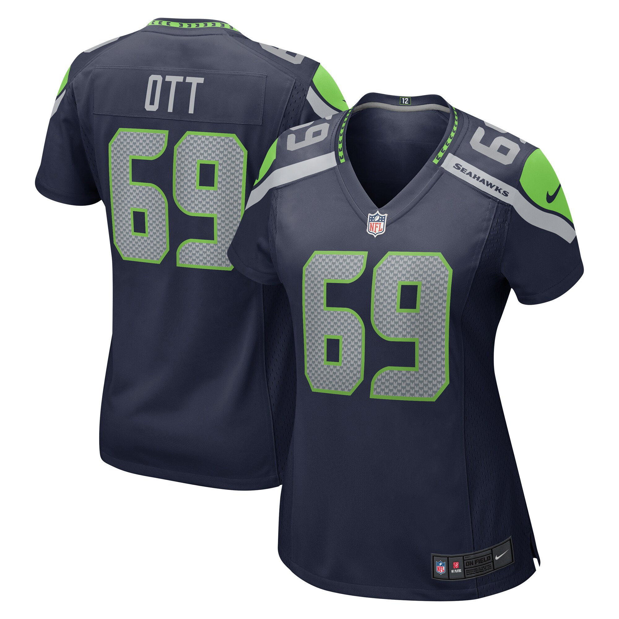 Tyler Ott Seattle Seahawks Womens Game Jersey - College Navy Nfl
