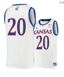 Tyler Self 20 Kansas Jayhawks Basketball Youth Jersey - Beige