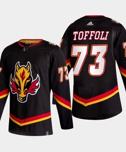 Tyler Toffoli 73 Calgary Flames Alternate Black Jersey 2022-23