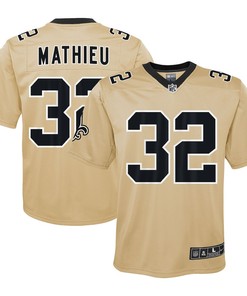 Tyrann Mathieu 32 New Orleans Saints Youth Inverted Game Jersey - Gold