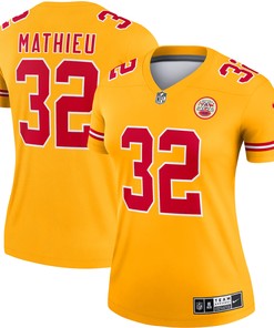 Tyrann Mathieu Kansas City Chiefs Womens Inverted Legend Jersey - Gold Nfl