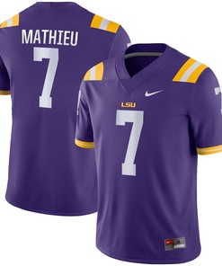 Tyrann Mathieu Lsu Tigers Game Jersey - Purple Ncaa
