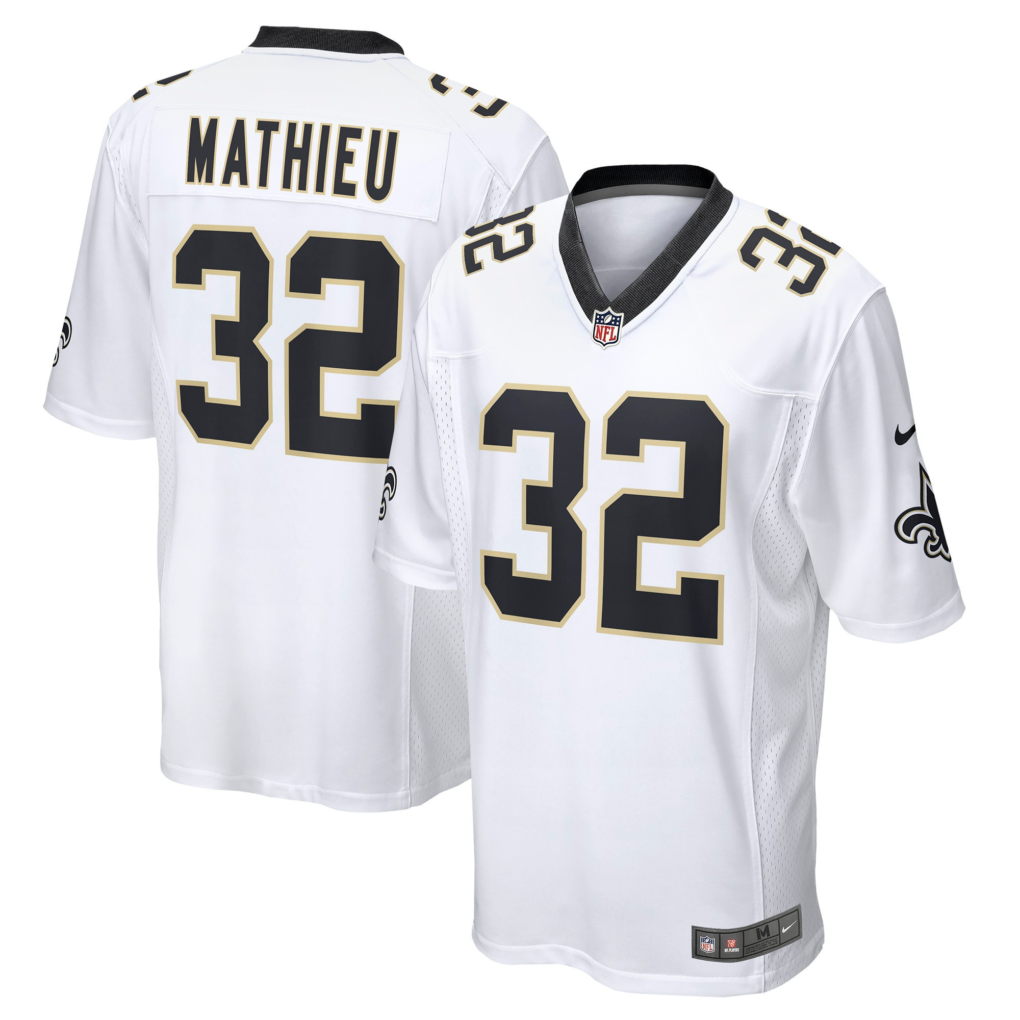 Tyrann Mathieu New Orleans Saints Game Jersey - White Nfl