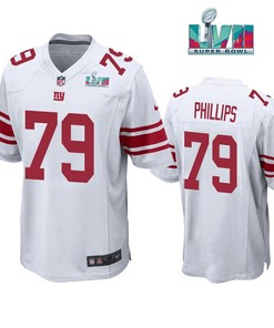 Tyre Phillips 79 New York Giants Super Bowl LVII Super Bowl LVII White Men Game Jersey