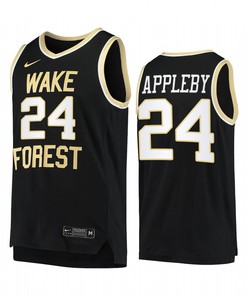 Tyree Appleby 24 Wake Forest Demon Deacons Uniform Jersey College Basketball Black