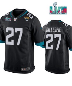 Tyree Gillespie 27 Jacksonville Jaguars Super Bowl LVII Super Bowl LVII Men Game Jersey- Black