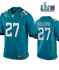 Tyree Gillespie 27 Jacksonville Jaguars Super Bowl LVII Super Bowl LVII Teal Men Game Jersey