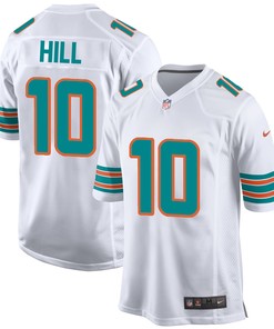 Tyreek Hill 10 Miami Dolphins Alternate Game Men Jersey - White Jersey