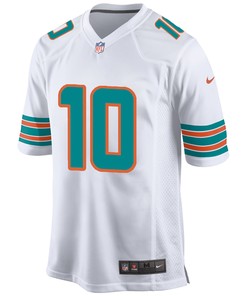 Tyreek Hill 10 Miami Dolphins Alternate Game Men Jersey - White Jersey