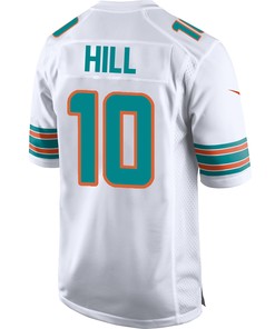 Tyreek Hill 10 Miami Dolphins Alternate Game Men Jersey - White Jersey