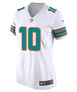Tyreek Hill 10 Miami Dolphins Alternate Game Women Jersey - White Jersey