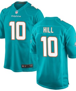 Tyreek Hill 10 Miami Dolphins Game Men Jersey - Aqua Jersey