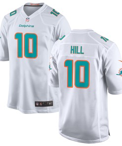 Tyreek Hill 10 Miami Dolphins Game Men Jersey - White Jersey