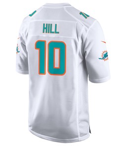 Tyreek Hill 10 Miami Dolphins Game Men Jersey - White Jersey