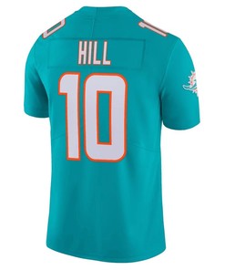 Tyreek Hill 10 Miami Dolphins Team Vapor Limited Jersey - Aqua