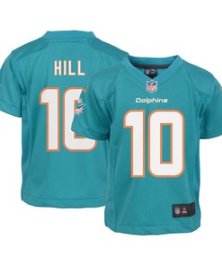Tyreek Hill 10 Miami Dolphins Toddler Game Jersey - Aqua