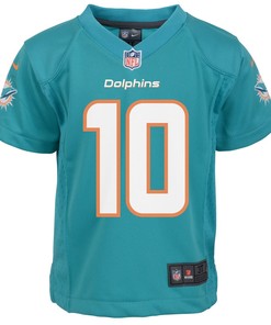 Tyreek Hill 10 Miami Dolphins Toddler Game Jersey - Aqua