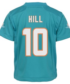 Tyreek Hill 10 Miami Dolphins Toddler Game Jersey - Aqua