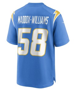 Tyreek Maddox-Williams Los Angeles Chargers Game Player Jersey - Powder Blue