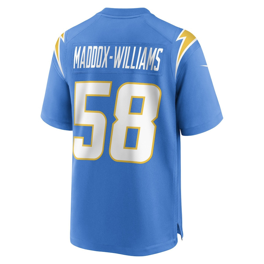 Tyreek Maddox-Williams Los Angeles Chargers Game Player Jersey - Powder Blue