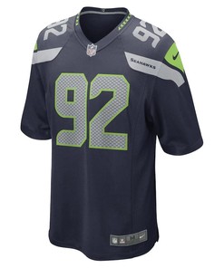 Tyreke Smith Seattle Seahawks Game Player Jersey - College Navy