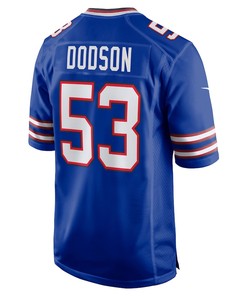 Tyrel Dodson 53 Buffalo Bills Game Player Jersey - Royal