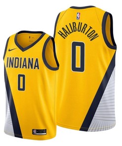 Tyrese Haliburton 0 Indiana Pacers 2022 Statement Edition Gold Jersey - Men Jersey