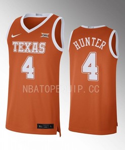 Tyrese Hunter 4 Texas Longhorns Orange Jersey 2022-23 Limited Basketball