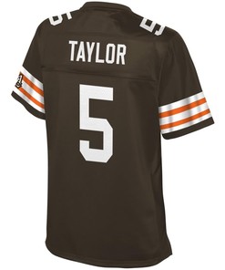 Tyrod Taylor Cleveland Browns Nfl Pro Line Womens Historic Logo Player Jersey - Brown
