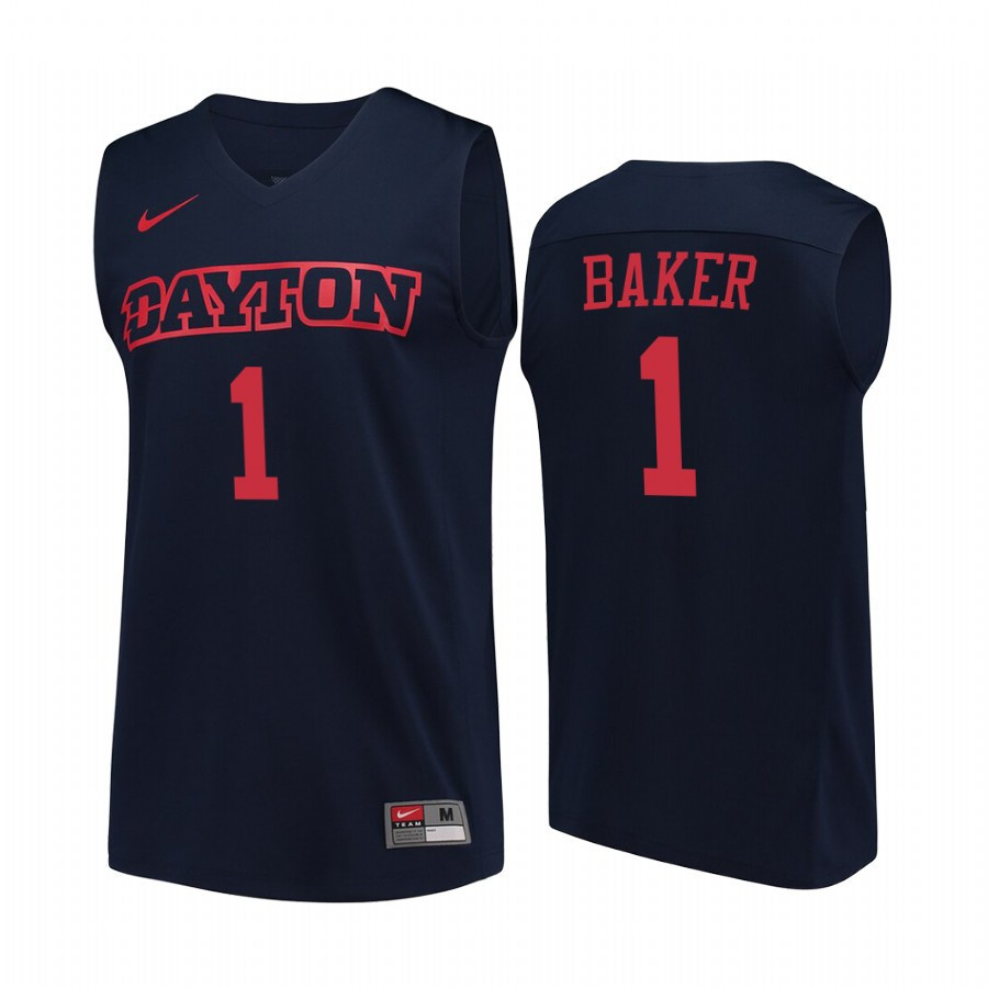 Tyrone Baker 1 Dayton Flyers Black Jersey 2022-23 College Basketball