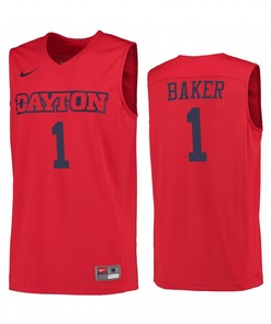 Tyrone Baker 1 Dayton Flyers Red Jersey 2022-23 College Basketball