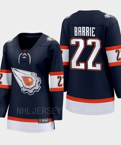 Tyson Barrie 22 Edmonton Oilers 2022 Special Edition 2.0 Women Breakaway Player Retro Jersey Navy