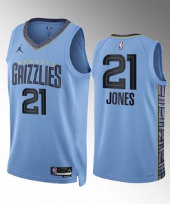 Tyus Jones 21 2022-23 Memphis Grizzlies Blue Statement Edition Jersey Swingman