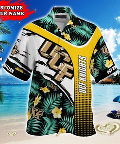 UCF Knights Customized Summer Hawaiian Shirt, With Tropical Pattern for Fans