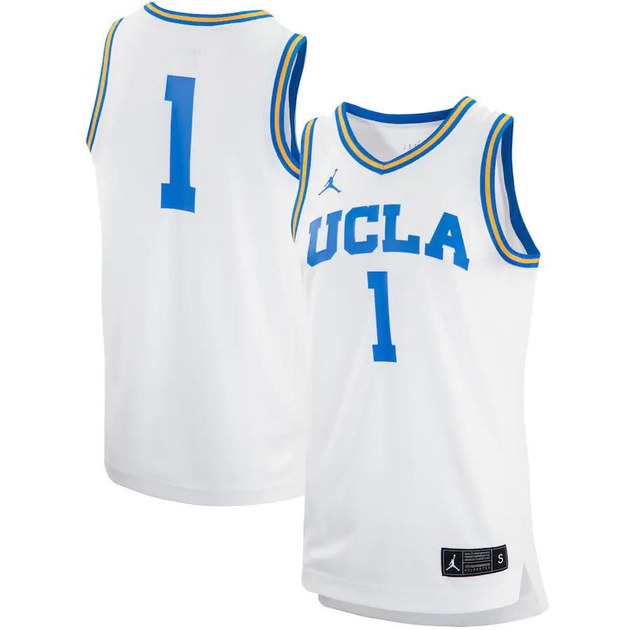 UCLA Bruins 1 Basketball Men Jersey - White