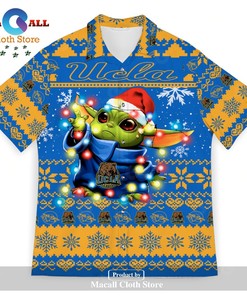 UCLA Bruins Baby Yoda Star Wars Sports Football American Ugly Christmas 3D Hawaiian Shirt