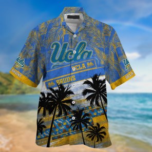UCLA Bruins NCAA Palm Tree Pattern Hawaii Shirt For Sports Fans