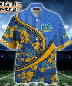 UCLA Bruins NCAA US Flag Flower Hawaii Shirt For Fans