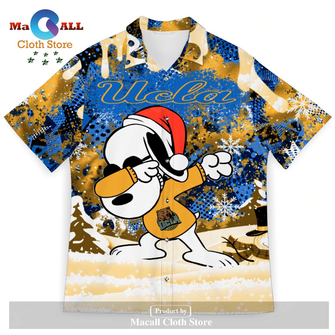 UCLA Bruins Snoopy Dabbing The Peanuts Unisex Hawaiian Shirt