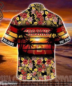 USC Trojans Hibiscus Pattern for Sports Fan Summer Beach Hawaiian Shirt