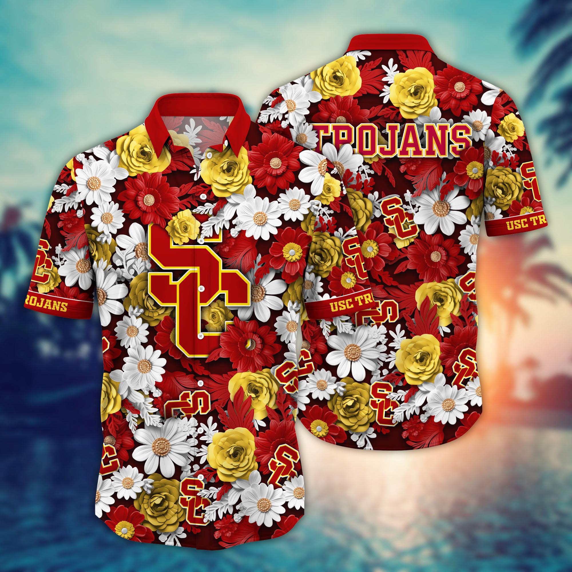USC Trojans NCAA Flower Hawaii Shirt For Fans Style 3