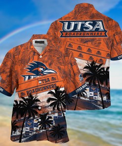 UTSA Roadrunners NCAA Palm Tree Pattern Hawaii Shirt For Sports Fans